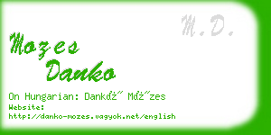 mozes danko business card